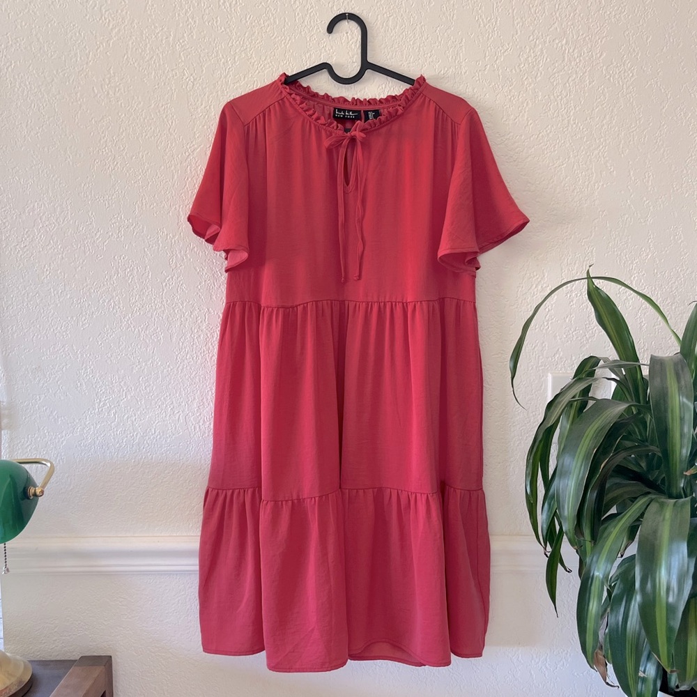 Romantic Pink Ruffle Dress - S